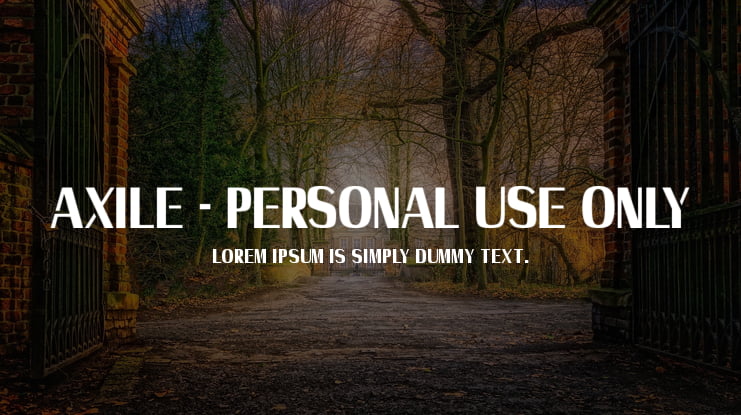 Axile - Personal Use Only Font