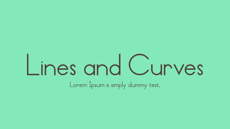 Lines and Curves Font