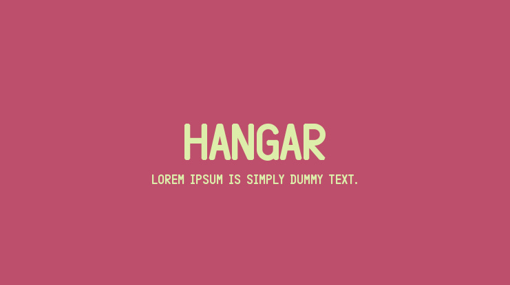 Hangar Font Family