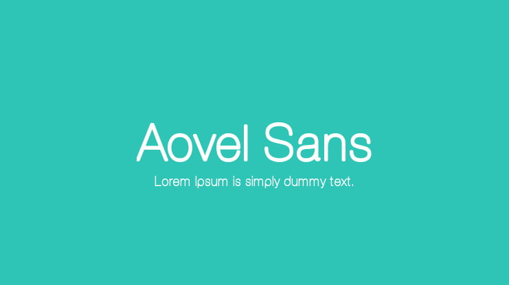 Aovel Sans Font