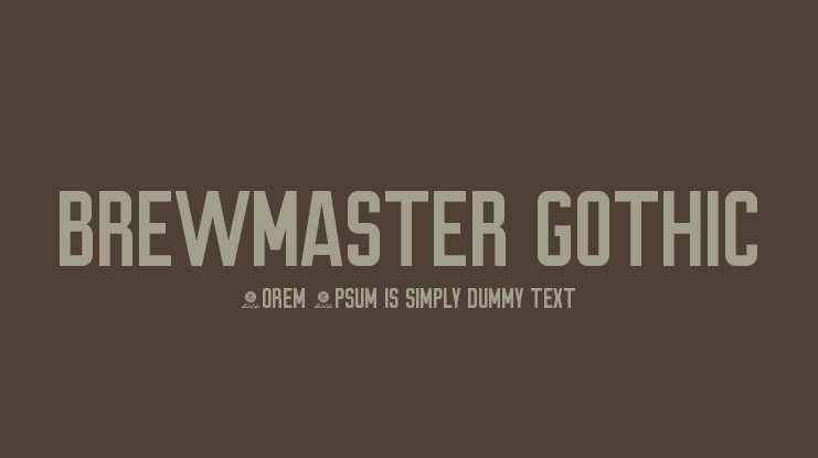 Brewmaster Gothic Font