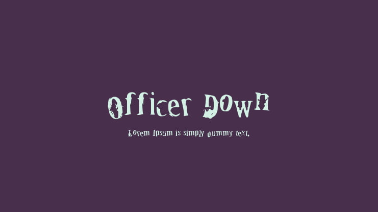 Officer Down Font