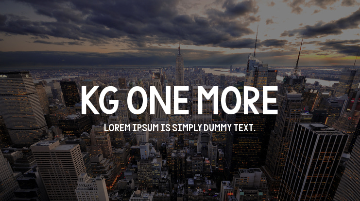 KG One More Font Family