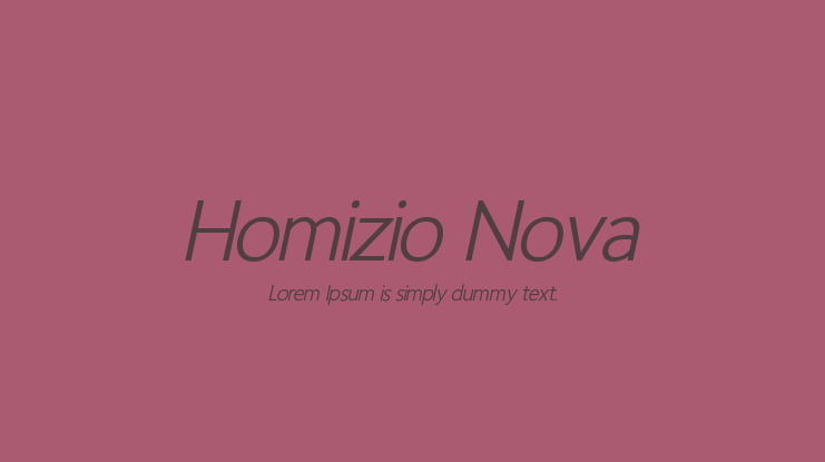 Homizio Nova Font Family