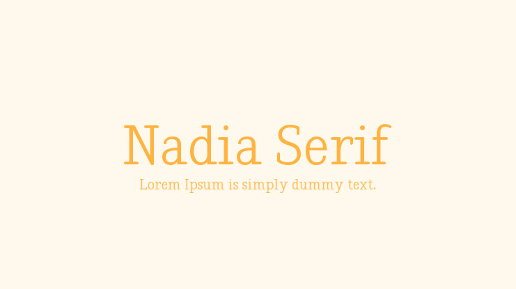 Nadia Serif Font