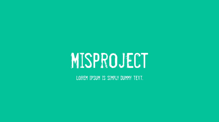 Misproject Font
