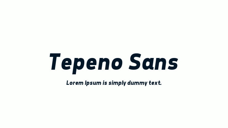 Tepeno Sans Font Family