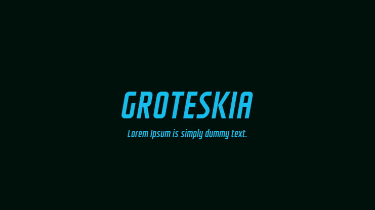 GROTESKIA Font Family