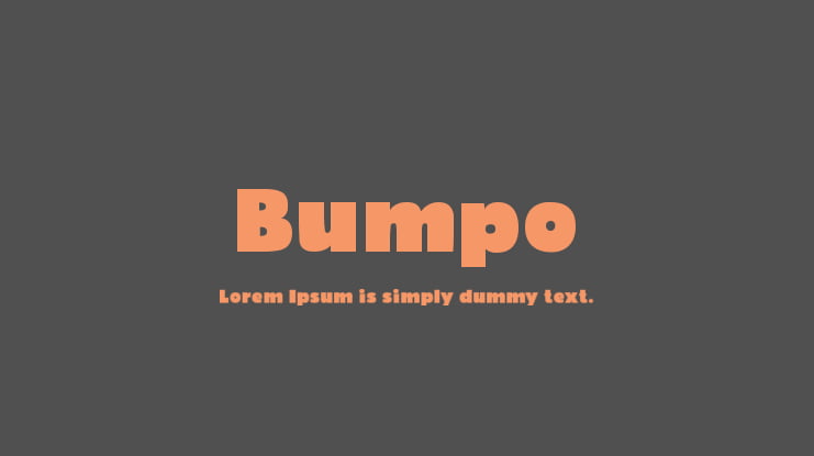 Bumpo Font