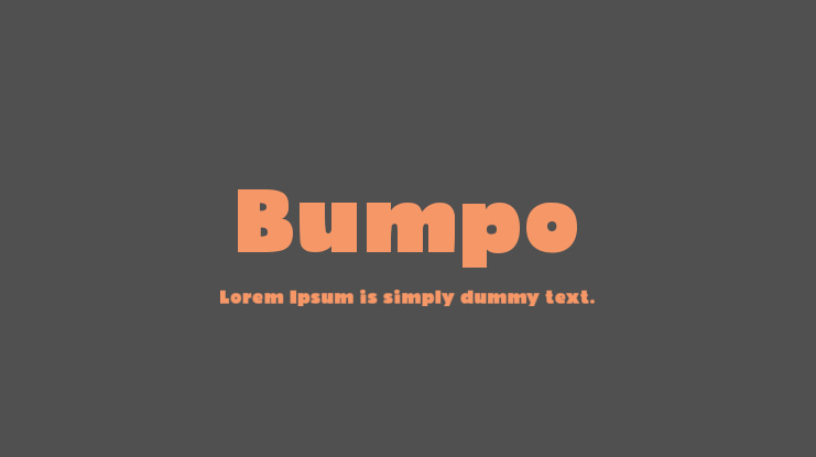 Bumpo Font
