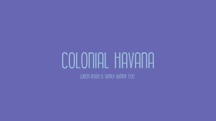 Colonial Havana Font Family
