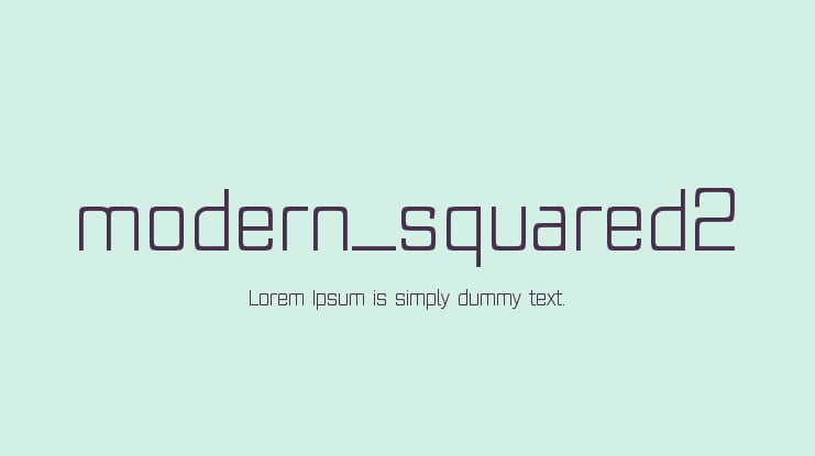 modern_squared2 Font