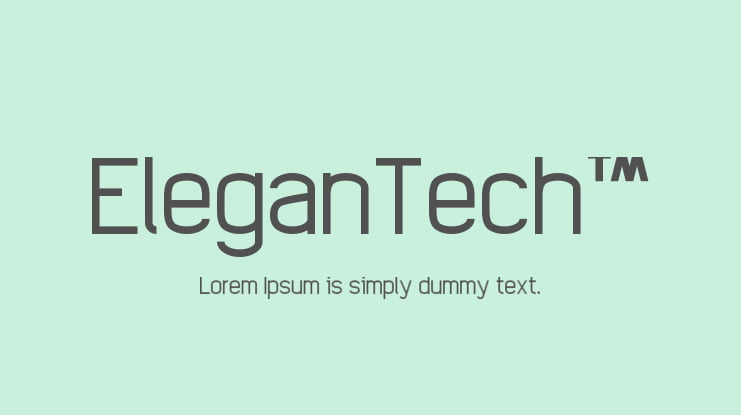 EleganTech™ Font