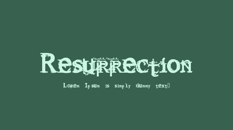 Resurrection Font