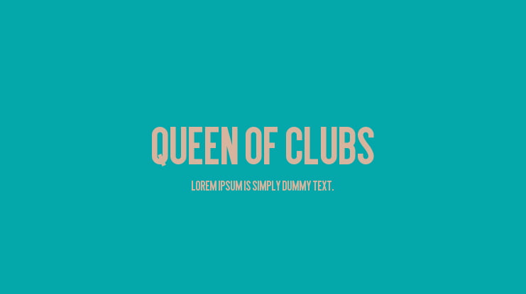 Queen of Clubs Font