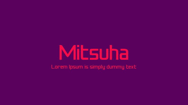 Mitsuha Font