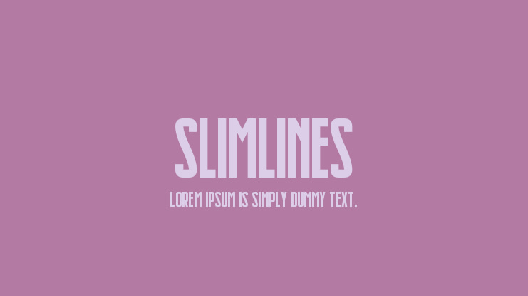 Slimlines Font