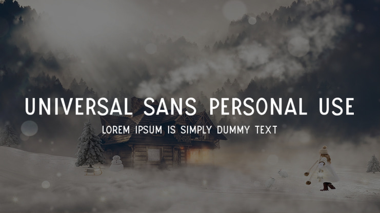UNIVERSAL SANS PERSONAL USE Font Family