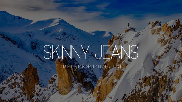 Skinny Jeans Font