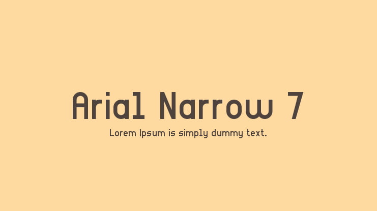 Arial Narrow 7 Font
