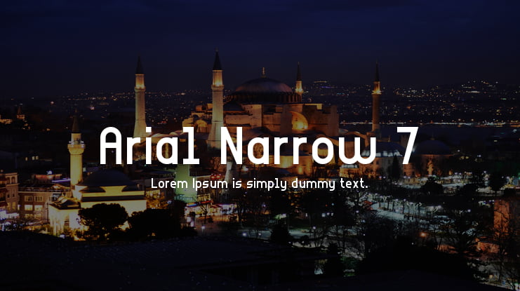 Arial Narrow 7 Font