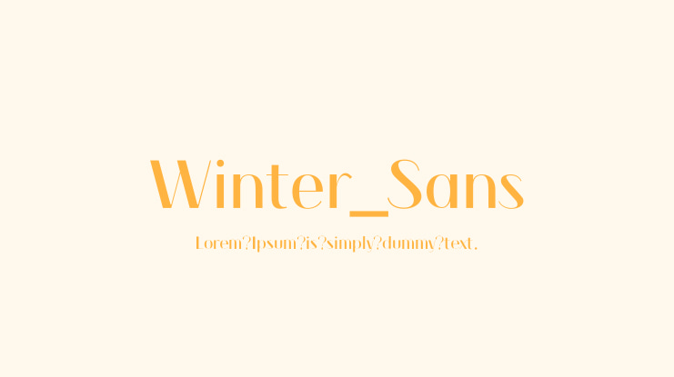 Winter_Sans Font