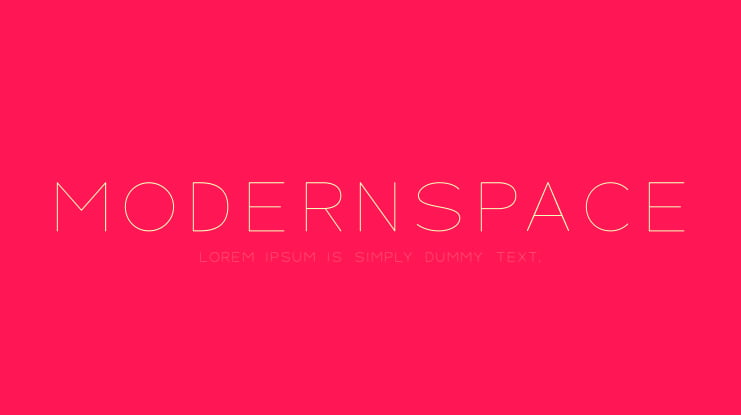 MODERNSPACE Font