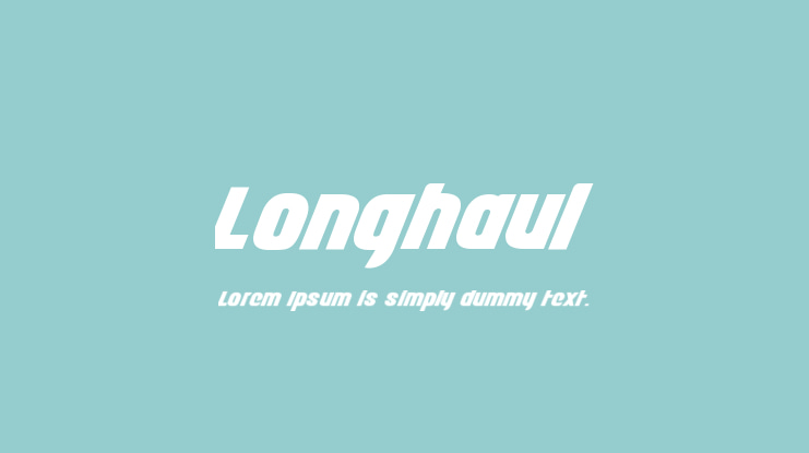 Longhaul Font