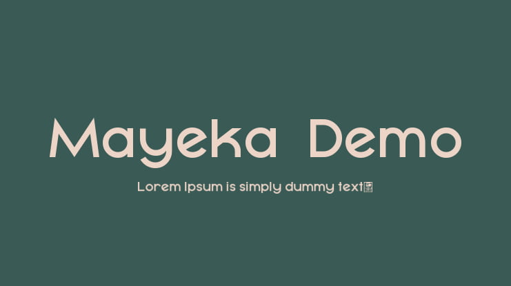 Mayeka  Demo Font Family