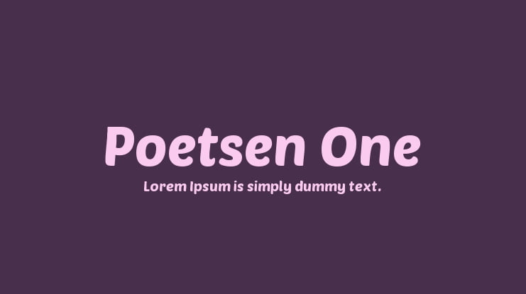 Poetsen One Font : Download Free for Desktop & Webfont