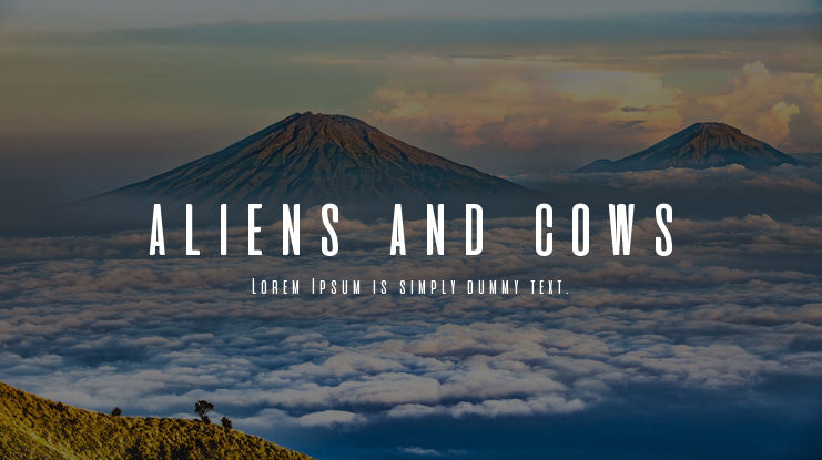 aliens and cows Font
