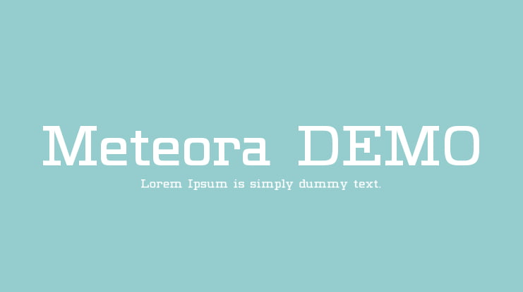 Meteora DEMO Font