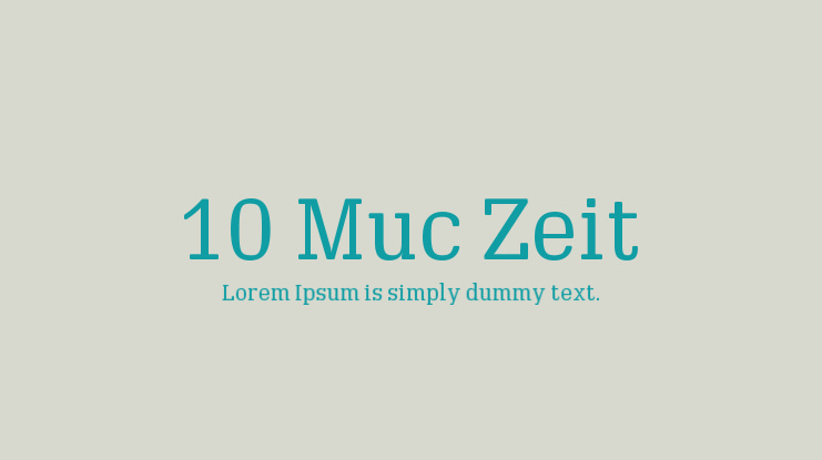 10 Muc Zeit Font
