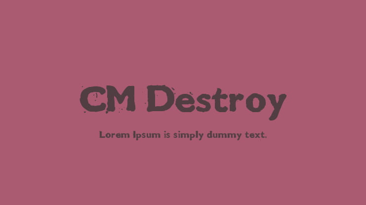 CM Destroy Font Family