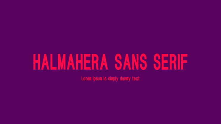 HALMAHERA SANS SERIF Font