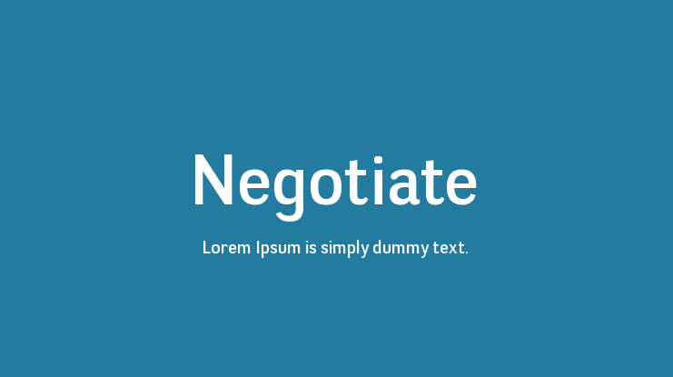 Negotiate Font