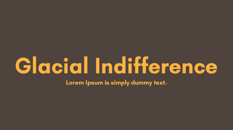 Glacial Indifference Font Family
