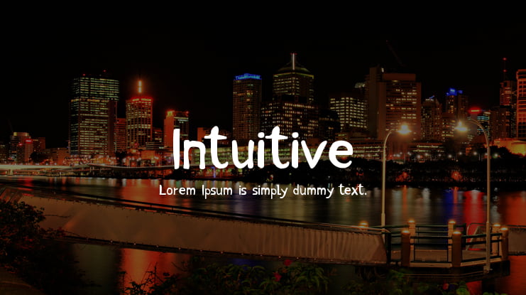 Intuitive Font