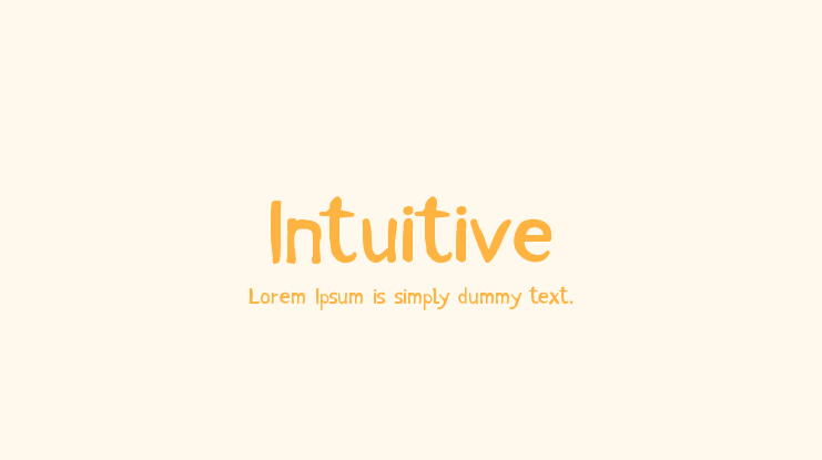 Intuitive Font