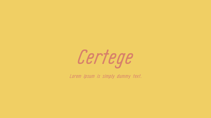 Certege Font