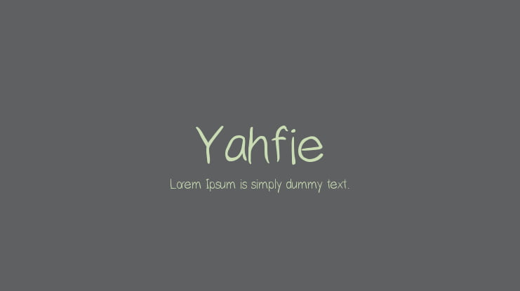 Yahfie Font Family