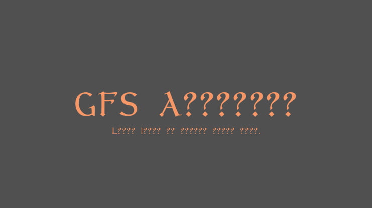 GFS Ambrosia Font