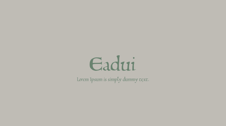 Eadui Font Family