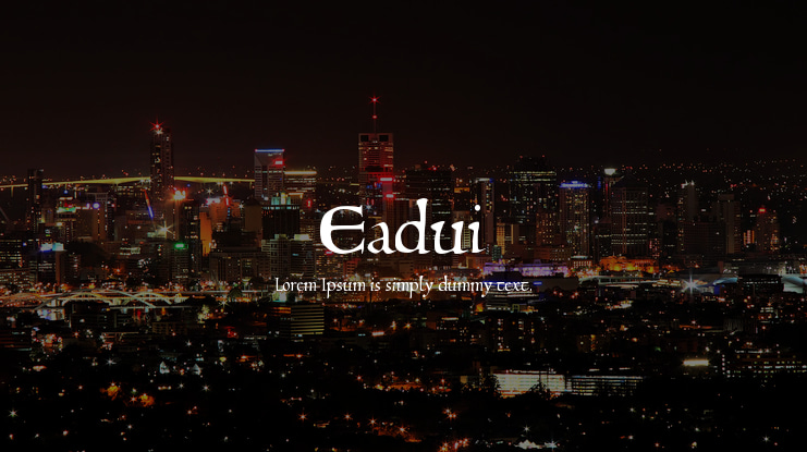 Eadui Font Family