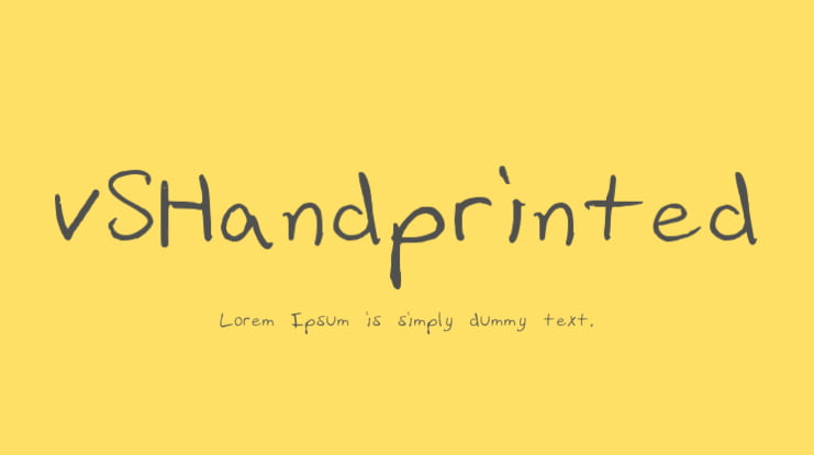 vSHandprinted Font