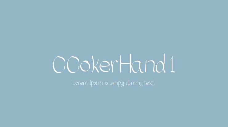 CCokerHand1 Font