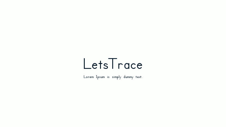 LetsTrace Font Family