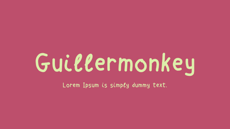 Guillermonkey Font