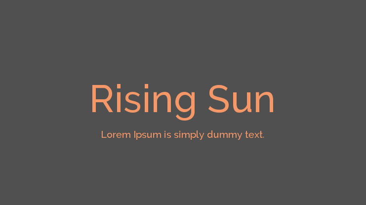 Rising Sun Font Family