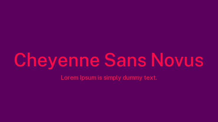 Cheyenne Sans Novus Font Family